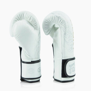 Guantes de boxeo Fairtex x Glory BGVG3 Blanco-oro