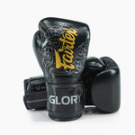 Guantes de boxeo Fairtex x Glory BGVG3 Negro-plata