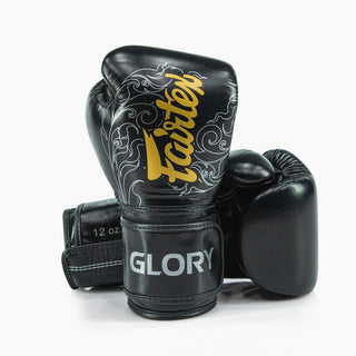 Guantes de boxeo Fairtex x Glory BGVG3 Negro-plata