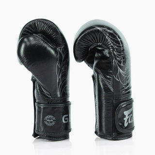 Guantes de boxeo Fairtex x Glory BGVG3 Negro-plata