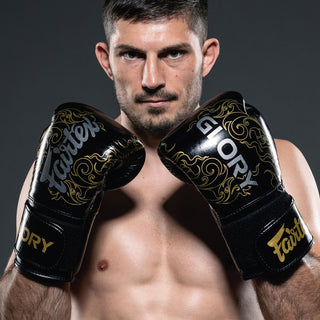 Guantes de boxeo Fairtex x Glory BGVG3 Negro-plata