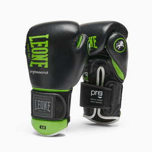 Guantes de boxeo Leone Professional 2 GN115C Verde 10 Oz
