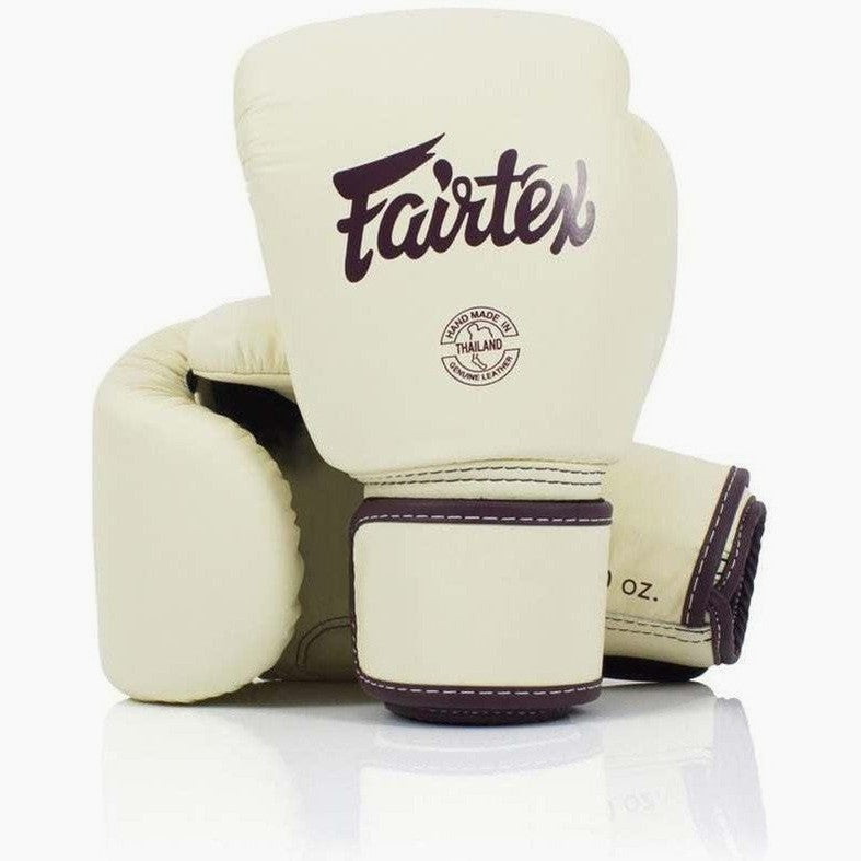 Guantes De Muay Thai Fairtex Microfibra - Para Hombre - Blanco