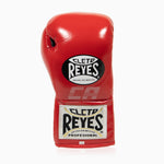 Guantes de boxeo Cleto Reyes Profesional CB2 Rojo-Negro con cordones