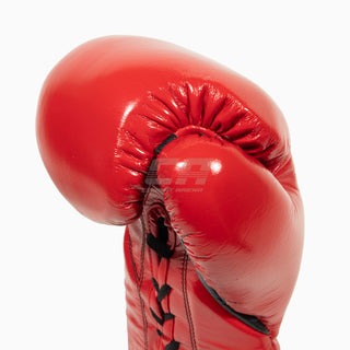 Guantes de boxeo Cleto Reyes Profesional CB2 Rojo-Negro con cordones