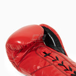 Guantes de boxeo Cleto Reyes Profesional CB2 Rojo-Negro con cordones