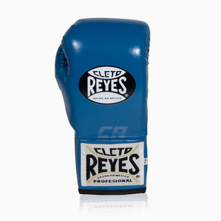 Guantes de boxeo Cleto Reyes Profesional CB2 Azul-negro con cordones