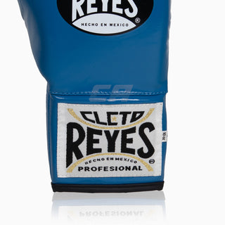 Guantes de boxeo Cleto Reyes Profesional CB2 Azul-negro con cordones