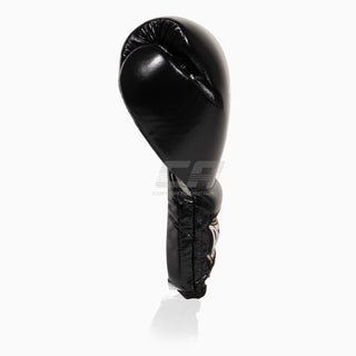 Guantes de boxeo Cleto Reyes Entrenamiento Tradicional CE4 Negro-plata con cordones