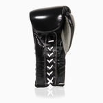 Guantes de boxeo Cleto Reyes Entrenamiento Tradicional CE4 Negro-plata con cordones