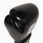 Guantes de boxeo Cleto Reyes Entrenamiento Tradicional CE4 Negro-plata con cordones
