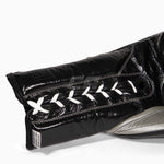 Guantes de boxeo Cleto Reyes Entrenamiento Tradicional CE4 Negro-plata con cordones