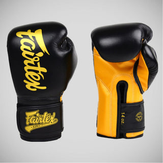 Guantes Muay Thai Fairtex Super Sparring BGV18 Negro-oro