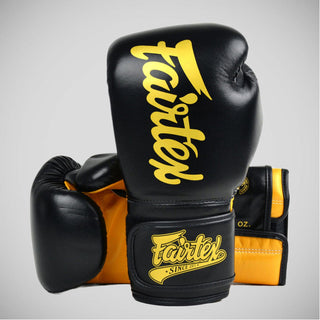 Guantes Muay Thai Fairtex Super Sparring BGV18 Negro-oro