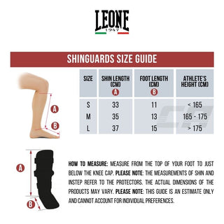 Espinilleras Leone Smart PT135 con pie de apoyo