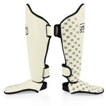 Espinilleras Fairtex Competición SP5 con parapiés Blanco