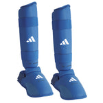 Espinilleras y Parapiedi Adidas Rojo y Azul Homologados WKF