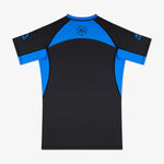 Rashguard Manto Ranked 25 maniche corte Blu-Combat Arena