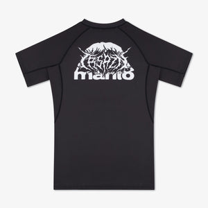 Rashguard Manto Treasure Zone maniche corte nero-Combat Arena