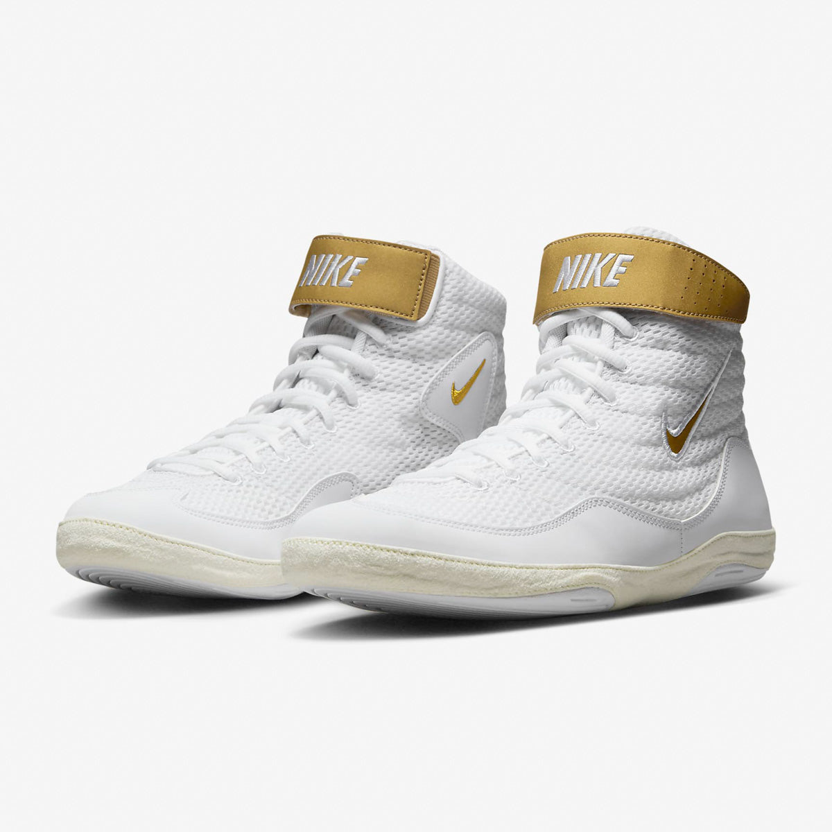 Zapatillas de lucha-Lucha libre Nike Inflict Blanco-Oro – Combat