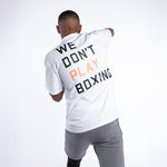 T-shirt Boxraw We Don't Play Boxing Oversize Bianco-Combat Arena