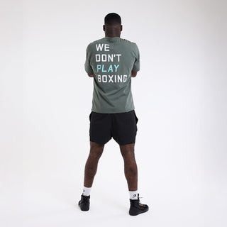 T-shirt Boxraw We Don't Play Boxing Oversize Verde-Combat Arena