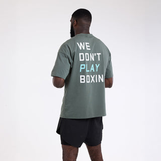 T-shirt Boxraw We Don't Play Boxing Oversize Verde-Combat Arena