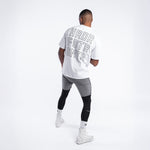 Camiseta Boxraw HRDR FSTR SMTR Oversize Blanco