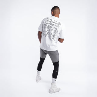 Camiseta Boxraw HRDR FSTR SMTR Oversize Blanco