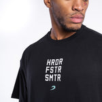 Camiseta Boxraw HRDR FSTR SMTR Oversize Negro
