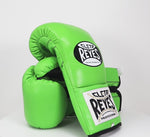 Guantes de boxeo Cleto Reyes Profesional CB2 Verde Lima con cordones