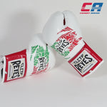 Guantes de boxeo Cleto Reyes Profesional CB2 Blanco-rojo Mexican con cordones