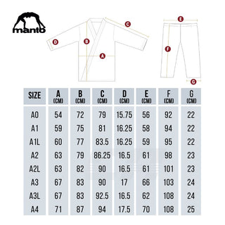 BJJ Gi Manto Base 3.0 Negro-blanco 