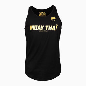 Camiseta sin mangas Venum Muay Thai VT Negro-Oro 