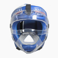 Casco con visera Masters WAKO Azul-Combat Arena