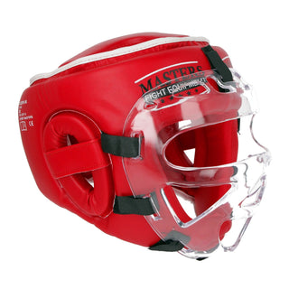 Casco con visera Masters WAKO Rojo 