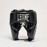Casco Leone Deporte Augusto Classico Negro con Protector de Mejillas 