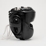 Casco Leone Deporte Augusto Classico Negro con Protector de Mejillas 