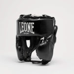 Casco Leone Deporte Augusto Classico Negro con Protector de Mejillas 