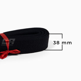 Cinturón negro Arawaza Algodón de lujo 38 mm