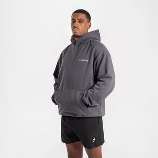 Sudadera Boxraw We Don't Play Boxing oversize con capucha Gris-rosa-Combat Arena