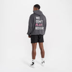 Sudadera Boxraw We Don't Play Boxing oversize con capucha Gris-rosa-Combat Arena