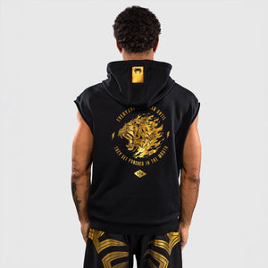 Sudadera sin mangas Venum x Mike Tyson Tiger con capucha Negro-dorado-Combat Arena