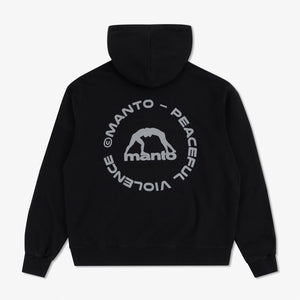 Sudadera Manto Label 25 Oversize con capucha Negro 