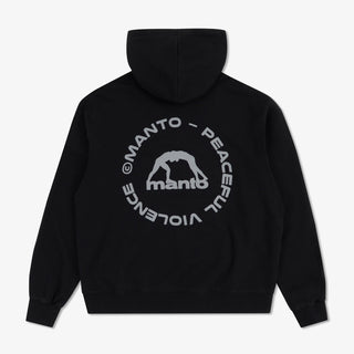 Sudadera Manto Label 25 Oversize con capucha Negro 