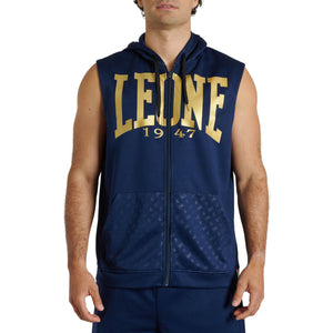 Sudadera sin mangas con capucha Leone DNA ABX720 Azul 
