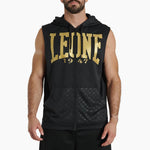 Sudadera sin mangas con capucha Leone DNA ABX720 Negro 