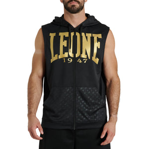 Sudadera sin mangas con capucha Leone DNA ABX720 Negro 
