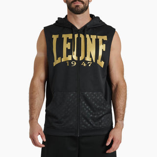 Sudadera sin mangas con capucha Leone DNA ABX720 Negro 