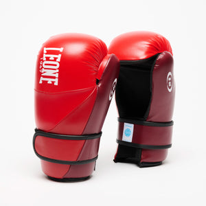 Guantes de Point Fighting Leone WAKO GN600 Rojo-Combat Arena